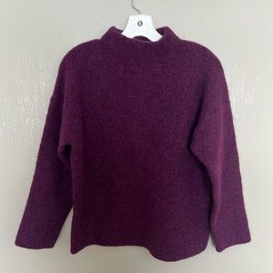 Cos Sweater Women's XL Purple Long Sleeve Wool Blend